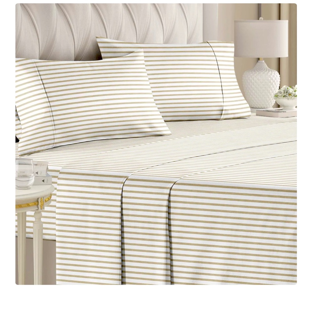 CGK Linens 4 pieces striped sheet set